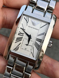 Emporio Armani Classic White Dial Silver Steel Strap Watch For Men - AR0145 Authentic Buy Shop Now