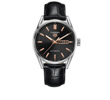 Tag Heuer Carrera Day Date Black Dial Black Leather Strap Watch for Men - WBN2013.FC6503 Authentic Buy Shop Now