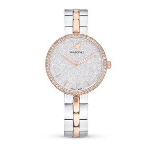 Swarovski Cosmopolitan Crystals Silver Dial Two Tone Steel Strap Watch for Women - 5644081 Authentic Buy Shop Now