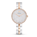 Swarovski Cosmopolitan Crystals Silver Dial Two Tone Steel Strap Watch for Women - 5644081 Authentic Buy Shop Now