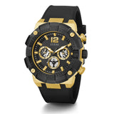 Guess Navigator Chronograph Black Dial Black Rubber Strap Watch for Men - GW0264G3 Authentic Buy Shop Now