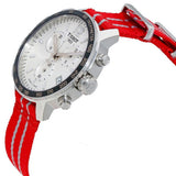 Tissot Quickster Chronograph NBA Houston Rockets Special Edition White Dial Two Tone NATO Strap Watch for Men - T095.417.17.037.12 Authentic Buy Shop Now