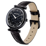 Swarovski Crystalline Wonder Black Dial Black Leather Strap Watch for Women - 5664311 Authentic Buy Shop Now