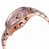 Michael Kors Ritz Chronograph Rose Gold Dial Rose Gold Steel Strap Watch For Women - MK6485 Authentic Buy Shop Now
