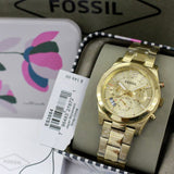 Fossil Boyfriend Gold Dial Gold Steel Strap Watch for Women - ES3884 Authentic Buy Shop Now