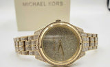 Michael Kors Lauryn Crystals Gold Dial Gold Steel Strap Watch For Women - MK3930 Authentic Buy Shop Now