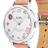 Coach Tatum White Dial Pink Leather Strap Watch For Women - 14502799 Authentic Buy Shop Now