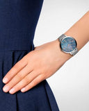 Fossil Jacqueline Mother of Pearl Blue Dial Silver Mesh Strap Watch for Women - ES4322 Authentic Buy Shop Now
