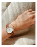 Daniel Wellington Classic Petite St Mawes White Dial Brown Leather Strap Watch For Women - DW00100231 Authentic Buy Shop Now