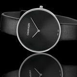 Calvin Klein Full Moon Black Dial Black Leather Strap Watch for Women - K8Y231C1 Authentic Buy Shop Now