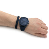 Armani Exchange Outerbanks Chronograph Blue Dial Blue Silicone Strap Watch For Men - AX7128 Authentic Buy Shop Now