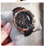 Guess Analog Chronograph Brown Dial Brown Leather Strap Watch For Men - W14052G2 Authentic Buy Shop Now