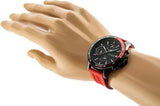 Tommy Hilfiger Multifunction Quartz Black Dial Red Rubber Strap Watch for Men - 1791722 Authentic Buy Shop Now