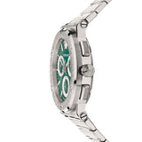 Versace Grace Chronograph Quartz Green Dial Silver Steel Strap Watch For Men - VEZ900121 Authentic Buy Shop Now