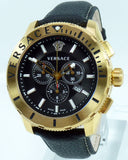 Versace Casual Chronograph Black Dial Black Leather Strap Watch for Men - VERG003-18 Authentic Buy Shop Now