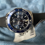 Tag Heuer Aquaracer Chronograph Blue Dial Black Rubber Strap Watch for Men - CAY111B.FT6041 Authentic Buy Shop Now