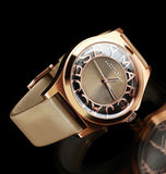 Marc Jacobs Henry Dinky Skeleton Beige Dial Beige Leather Strap Watch for Women - MBM1245 Authentic Buy Shop Now