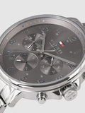 Tommy Hilfiger Chronograph Grey Dial Silver Steel Strap Watch for Men - 1710382 Authentic Buy Shop Now