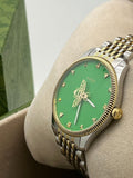 Gucci G Timeless Quartz Green Dial Two Tone Steel Strap Watch For Men - YA1264182 Authentic Buy Shop Now