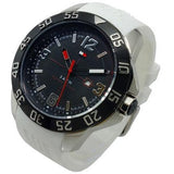 Tommy Hilfiger Sport Black Dial White Rubber Strap Watch for Men - 1790986 Authentic Buy Shop Now