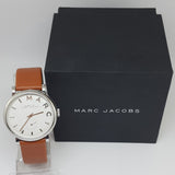 Marc Jacobs Baker White Dial Brown Leather Strap Watch for Women - MBM1265 Authentic Buy Shop Now