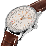 Breitling Navitimer Automatic 41 White Dial Brown Leather Strap Watch for Men - A17326211G1P2 Authentic Buy Shop Now