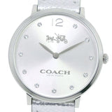 Coach Slim Easton Silver Dial Silver Leather Strap Watch for Women - 14502685 Authentic Buy Shop Now