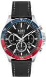 Hugo Boss Troper Chronograph Black Dial Black Leather Strap Watch For Men - 1514099 Authentic Buy Shop Now