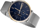 Tommy Hilfiger Brooklyn Quartz Blue Dial Silver Mesh Bracelet Watch for Men - 1791505 Authentic Buy Shop Now