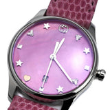 Gucci G-Timeless Pink Mother of Pearl Dial Pink Leather Strap Watch For Women - YA126586 Authentic Buy Shop Now