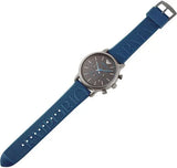 Emporio Armani Luigi Chronograph Black Dial Blue Rubber Strap Watch For Men - AR11023 Authentic Buy Shop Now