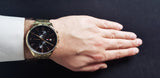 Tommy Hilfiger West Chronograph Quartz Black Dial Gold Steel Strap Watch For Men - 1791708 Authentic Buy Shop Now