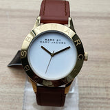 Marc Jacobs Blade White Dial Brown Leather Strap Watch for Women - MBM1218 Authentic Buy Shop Now