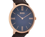 Hugo Boss Classic Jackson Blue Dial Brown Leather Strap Watch for Men - 1513458 Authentic Buy Shop Now
