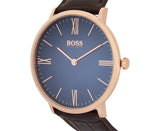 Hugo Boss Jackson Blue Dial Black Leather Strap Watch for Men - 1513371 Authentic Buy Shop Now