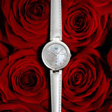 Tissot T Trend Flamingo Valentines Mother of Pearl White Dial White Leather Strap Watch For Women - T094.210.16.111.01 Authentic Buy Shop Now