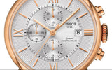 Tissot Des Tourelles Chronograph Silver Dial Brown Leather Strap Watch For Men - T099.427.36.038.00 Authentic Buy Shop Now