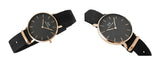 Daniel Wellington Classic Petite Cornwall Black Dial Black NATO Strap Watch For Women - DW00100215 Authentic Buy Shop Now