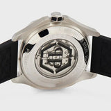 Philipp Plein High-Conic Automatic Silver Dial Black Silicone Strap Watch For Men- PWRAA0123 Authentic Buy Shop Now