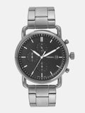 Fossil The Commuter Black Dial Grey Steel Strap Watch for Men - FS5400 Authentic Buy Shop Now