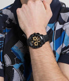 Versace Dylos Chronograph Black Dial Black Rubber Strap Watch for Men - VQC020015 Authentic Buy Shop Now
