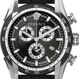 Versace V Ray Chronograph Quartz Black Dial Black Leather Strap Watch For Men - VE2I00121 Authentic Buy Shop Now