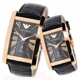 Emporio Armani Classic Black Dial Black Leather Strap Watch For Men - AR0168 Authentic Buy Shop Now