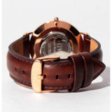 Daniel Wellington Dapper York White Dial Brown Leather Strap Watch For Men - DW00100085 Authentic Buy Shop Now