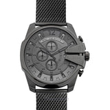 Diesel Mega Chief Chronograph Black Dial Black Mesh Strap Watch For Men - DZ4527 Authentic Buy Shop Now