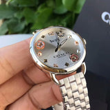 Coach Delancey White Dial Stainless Steel Watch For Women - 14502810 Authentic Buy Shop Now