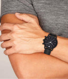 Emporio Armani Luigi Chronograph Quartz Black Dial Two Tone Nylon Strap Watch For Men - AR1948 Authentic Buy Shop Now