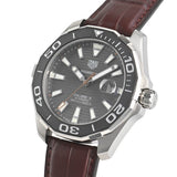 Tag Heuer Aquaracer Caliber 5 Black Dial Brown Leather Strap Watch for Men - WAY201M.FC6474 Authentic Buy Shop Now