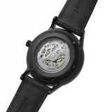 Emporio Armani Meccanico Automatic Black Dial Black Leather Strap Watch For Men - AR60042 Authentic Buy Shop Now