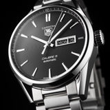 Tag Heuer Carrera Calibre 5 Automatic Black Dial Silver Steel Strap Watch for Men - WAR201A.BA0723 Authentic Buy Shop Now